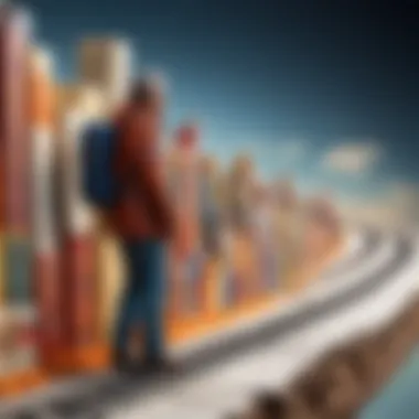 The Journey of Resilience An intricate character arc illustrated through a visual progression