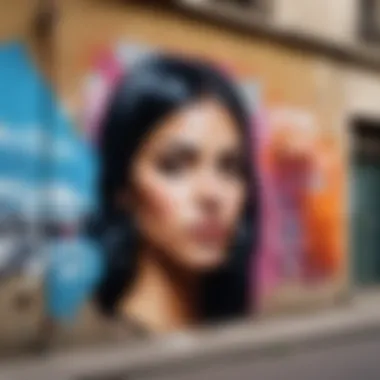 Voices of the Streets Graffiti art on a wall in a Parisian slum reflecting social messages