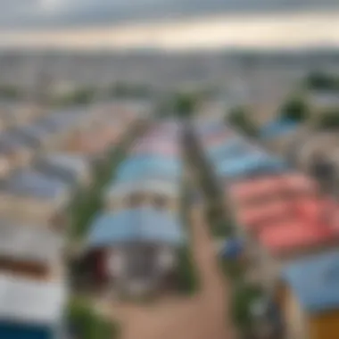 A view of makeshift housing in the Parisian slums