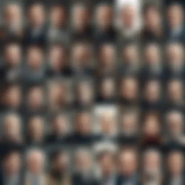 A collage of famous Russian authors known for their detective stories