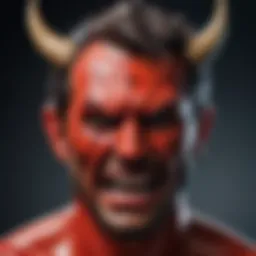 The protagonist in a moment of emotional turmoil, illustrating the duality of his nature.