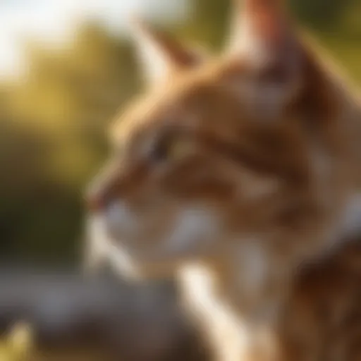 A warrior cat gazing into the distance, symbolizing loyalty and strength