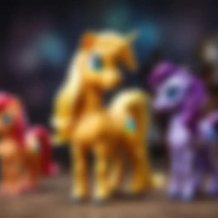 Art showcasing the evolution of character arcs throughout the My Little Pony series.