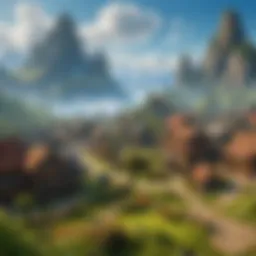 A panoramic view of the Warcraft universe featuring iconic landscapes