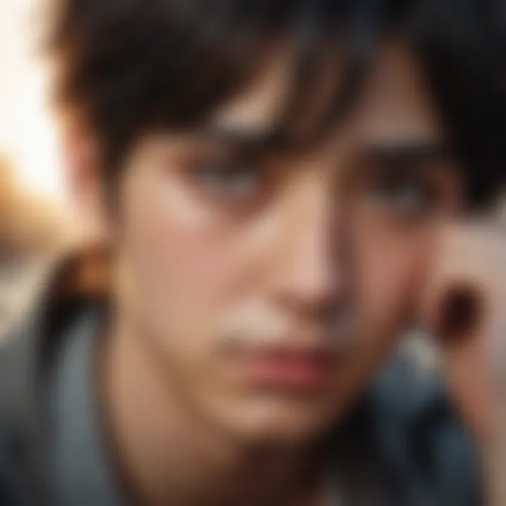 An evocative portrayal of emotional turmoil within a narrative framework.