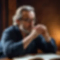 Portrait of a renowned poet in a contemplative pose