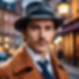 An illustration depicting the protagonist of the Fandorin series in a historical setting, emphasizing his detective skills.