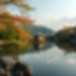 A serene Japanese landscape reflecting tranquility