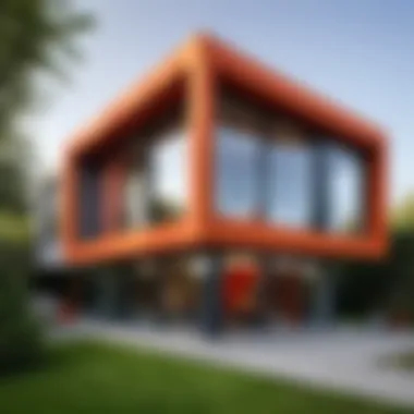 An avant-garde home with striking geometric shapes