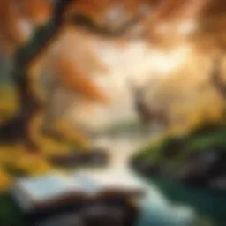 A captivating fantasy landscape with ethereal creatures