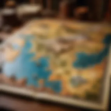 Mapping the Intricacies of Fantasy Worlds An intricate map of a fictional world from a famous fantasy cycle