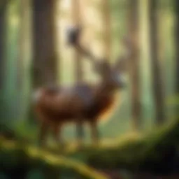 An enchanting forest filled with mystical creatures