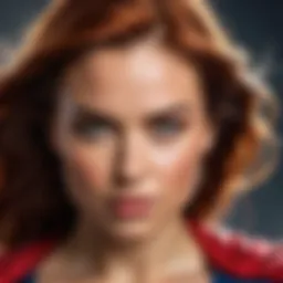 A powerful female superhero in action, symbolizing strength and resilience.
