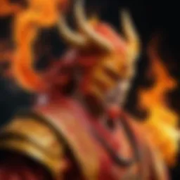 Symbolic representation of the Fire God in Japanese mythology