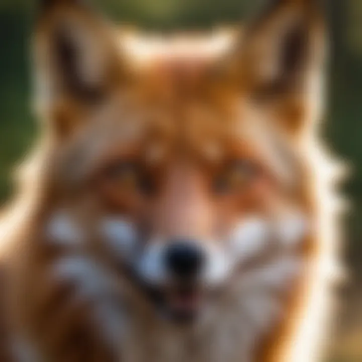 Close-up of Foxy's facial features emphasizing his menacing look.