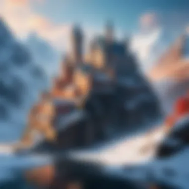 Fantasy Realm Inspired by A Song of Ice and Fire Stunning illustration of a fantasy realm inspired by George R. R. Martin's works