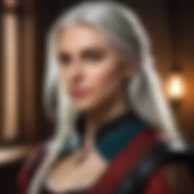 Portrait of the girl from the Witcher universe, showcasing her unique traits.