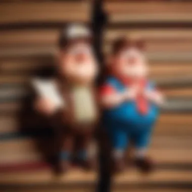 The Iconic Characters of Gravity Falls An illustration showcasing key characters from Gravity Falls