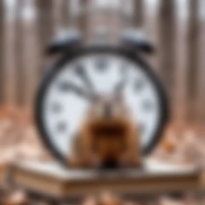 An artistic representation of the metaphor of time and existence in literary works.