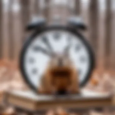 Literary Metaphors of Groundhog Day An artistic representation of the metaphor of time and existence in literary works.