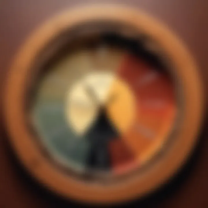 An abstract visualization capturing the psychological impact of cyclical experiences.