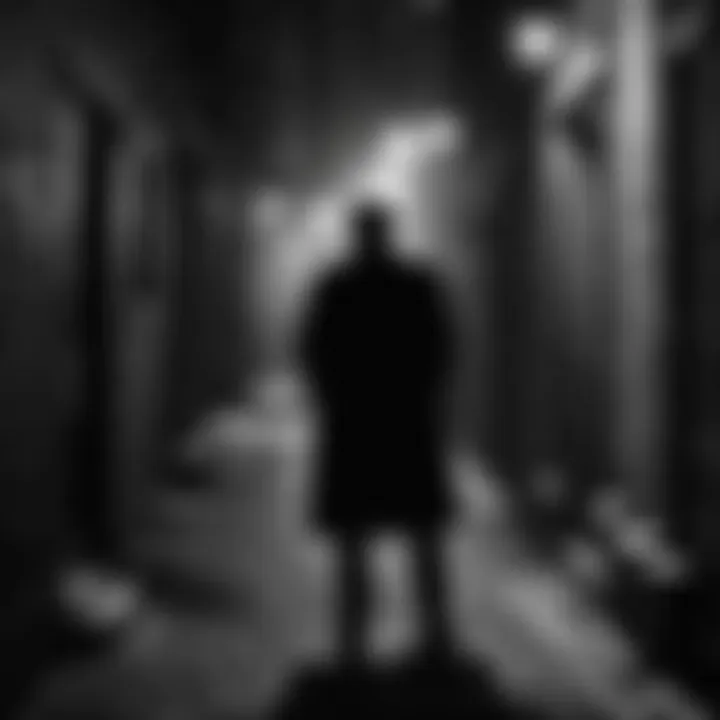 A dark alley representing the gritty atmosphere of hard-boiled detective stories