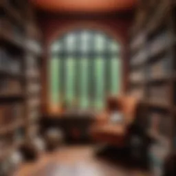 A serene reading nook filled with books