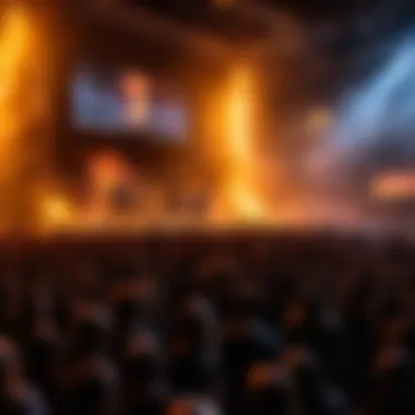 The Electric Atmosphere of a Heavy Metal Concert An iconic heavy metal band performing in front of an enthusiastic crowd