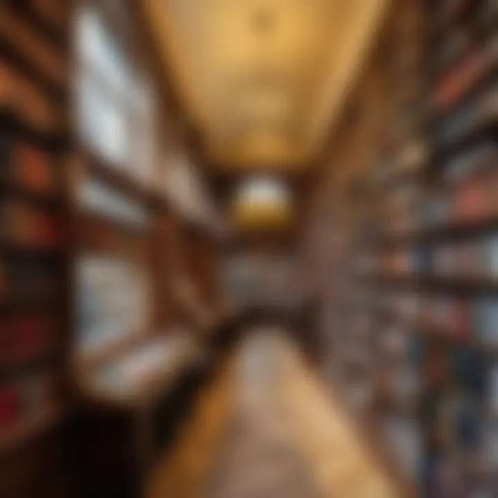 Historical architecture of a bookstore in Scotland