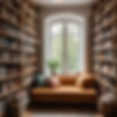 The Essence of a Reading Space A serene reading nook filled with books and cozy seating