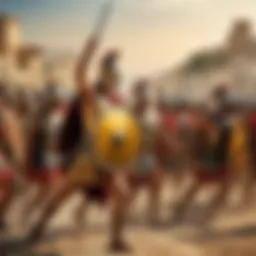 Epic depiction of the Trojan War