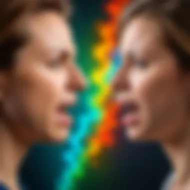 Illustration depicting the relationship between hormones and anger