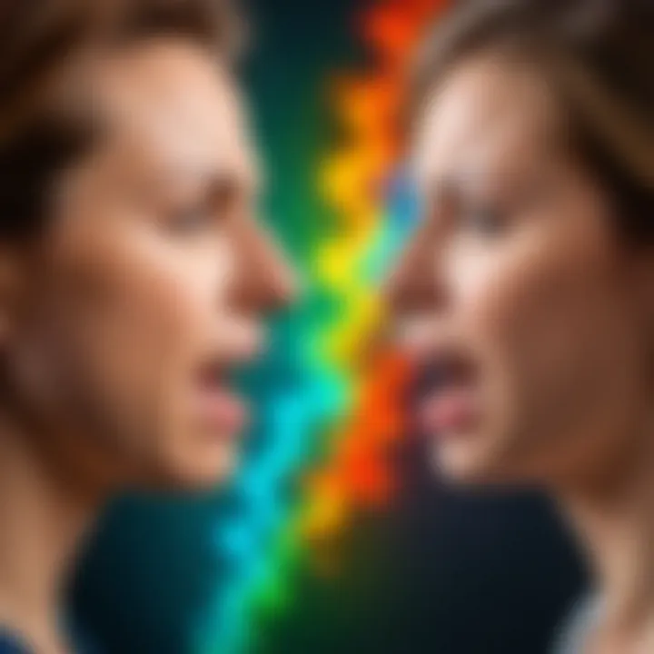 Illustration depicting the relationship between hormones and anger