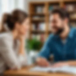 A couple engaged in meaningful conversation