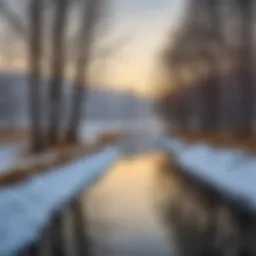 Winter landscape reflecting solitude and introspection