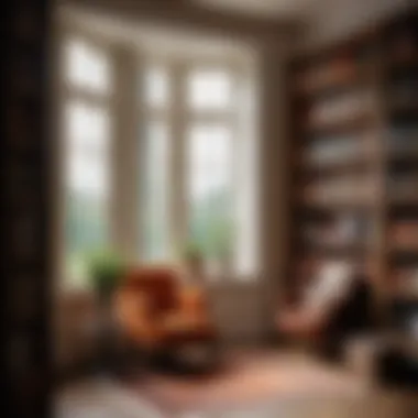The Ideal Setting for Dicker's Tales A serene reading nook with Dicker's novels