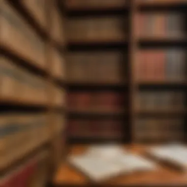 A historical library filled with books on World War II