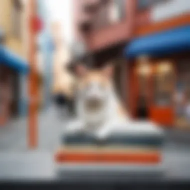 A modern illustration of Kitsuune in urban settings