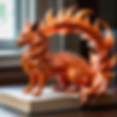 Sculpture of Kitsuune's Nine Tails An intricate sculpture representing the nine tails of Kitsuune