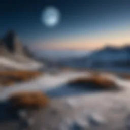 A serene lunar landscape representing the archetype of the last lunar maiden.