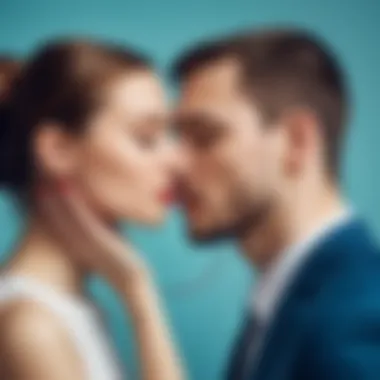The Intersection of Affection and Innovation A surreal representation of love intertwined with technology