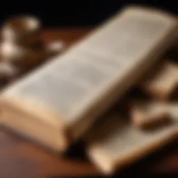 Ancient literary scrolls and manuscripts