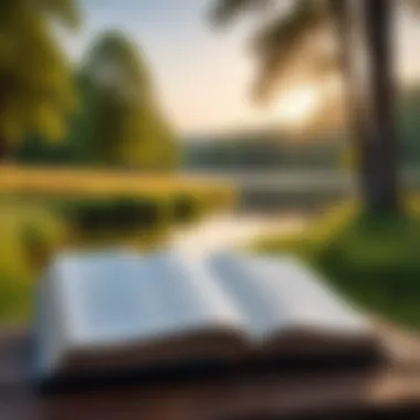Serene Introspection A serene landscape symbolizing introspection and understanding
