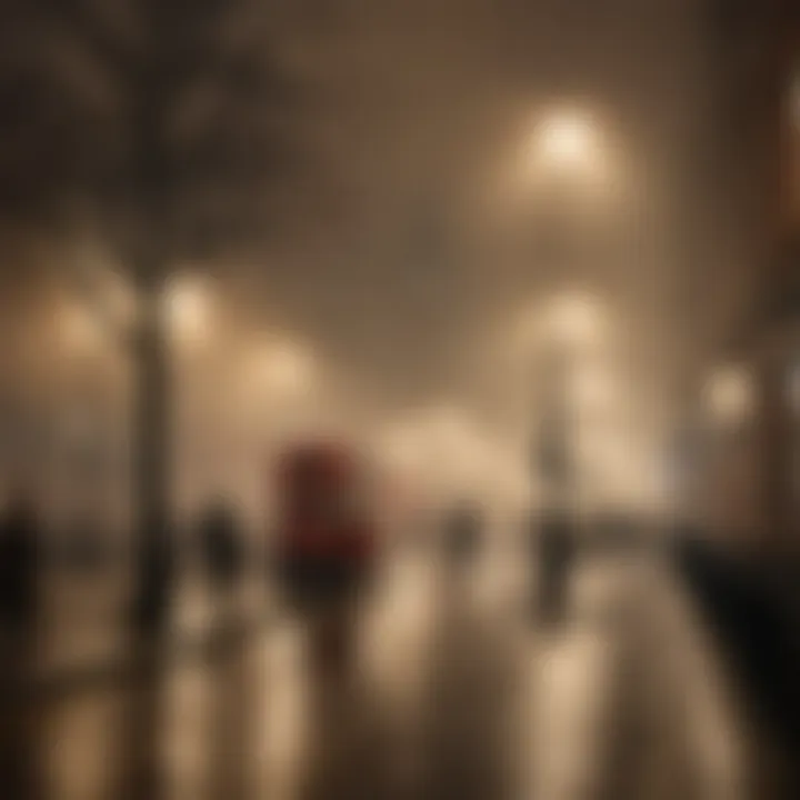 An artistic representation of the London fog, setting the mood for mystery.