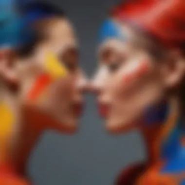 Unconditional Love in Artistic Expression An abstract representation of unconditional love in art