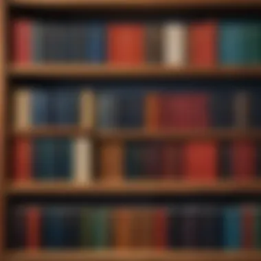 An array of romantic book covers displayed on a shelf.