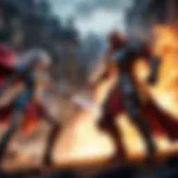 Artistic representation of the anime's magical battles.