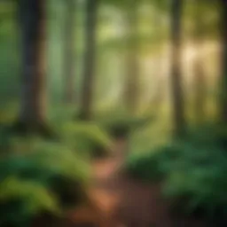 Enchanted forest filled with magical creatures