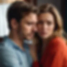 A captivating scene depicting the emotional turmoil of the main characters.