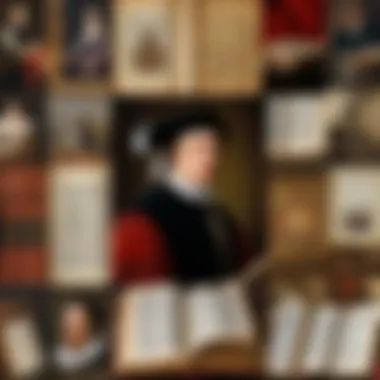A collage of literary influences from the 16th century
